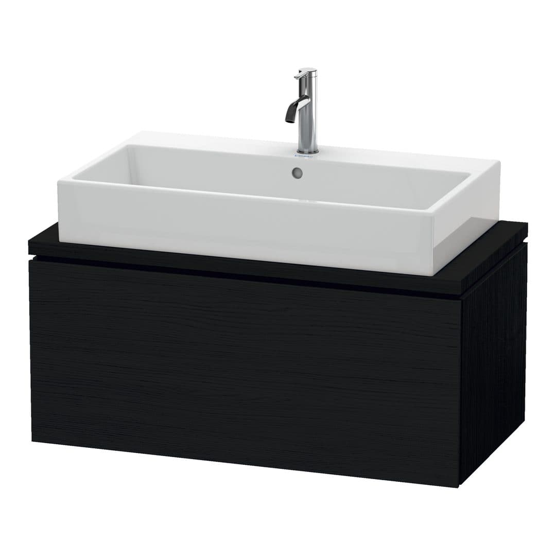 Duravit L-Cube – Έπιπλο Νιπτήρα – 920 mm, για κονσόλα, 1 συρτάρι, νιπτήρας κέντρο, Compact – Black oak Matt, Decor (LC580301616)