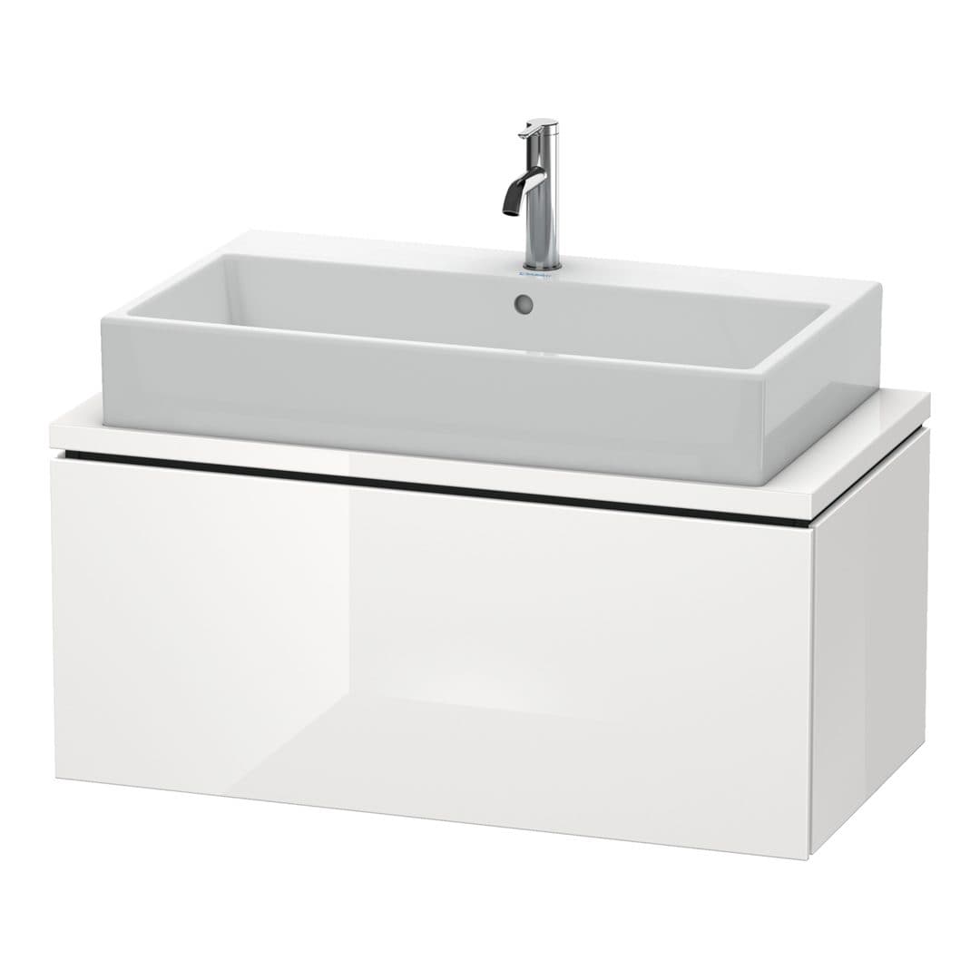 Duravit L-Cube – Έπιπλο Νιπτήρα – 920 mm, για κονσόλα, 1 συρτάρι, νιπτήρας κέντρο, Compact – White High Gloss, Decor (LC580302222)
