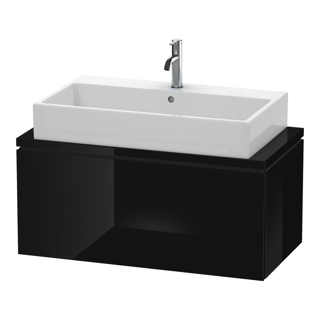 Duravit L-Cube – Έπιπλο Νιπτήρα – 920 mm, για κονσόλα, 1 συρτάρι, νιπτήρας κέντρο, Compact – Black High Gloss, Lacquer (LC580304040)