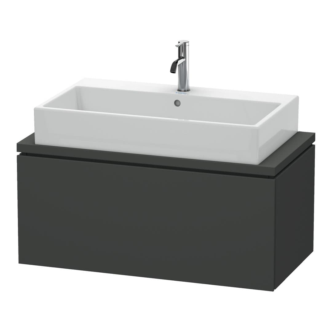 Duravit L-Cube – Έπιπλο Νιπτήρα – 920 mm, για κονσόλα, 1 συρτάρι, νιπτήρας κέντρο, Compact – Graphite Matt, Decor (LC580304949)