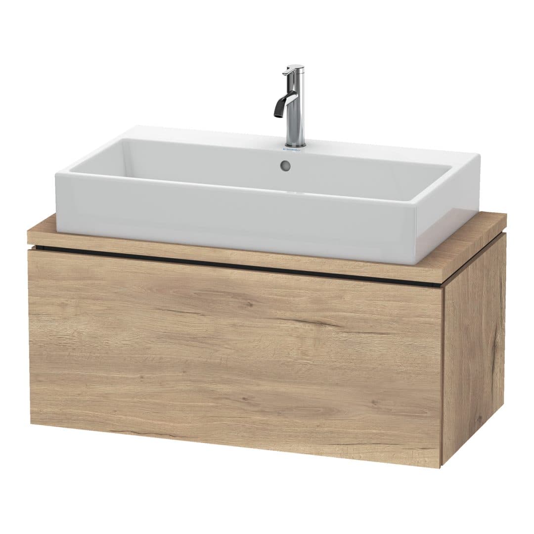 Duravit L-Cube – Έπιπλο Νιπτήρα – 920 mm, για κονσόλα, 1 συρτάρι, νιπτήρας κέντρο, Compact – Marbled Oak Matt, Decor (LC580305555)