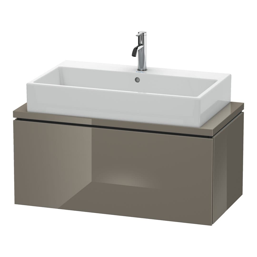 Duravit L-Cube – Έπιπλο Νιπτήρα – 920 mm, για κονσόλα, 1 συρτάρι, νιπτήρας κέντρο, Compact – Flannel Grey High Gloss, Lacquer (LC580308989)