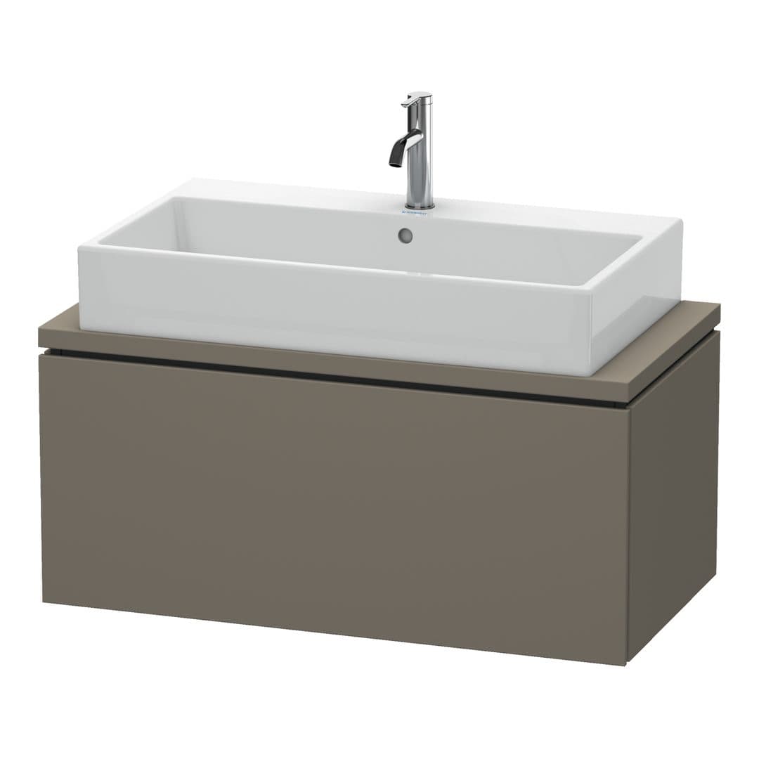 Duravit L-Cube – Έπιπλο Νιπτήρα – 920 mm, για κονσόλα, 1 συρτάρι, νιπτήρας κέντρο, Compact – Flannel Grey Satin Matt, Lacquer (LC580309090)