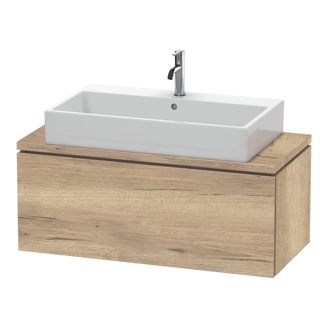 Duravit L-Cube – Έπιπλο Νιπτήρα – 1020 mm, για κονσόλα, 1 συρτάρι, νιπτήρας κέντρο, Compact – Marbled Oak Matt, Decor (LC580405555)