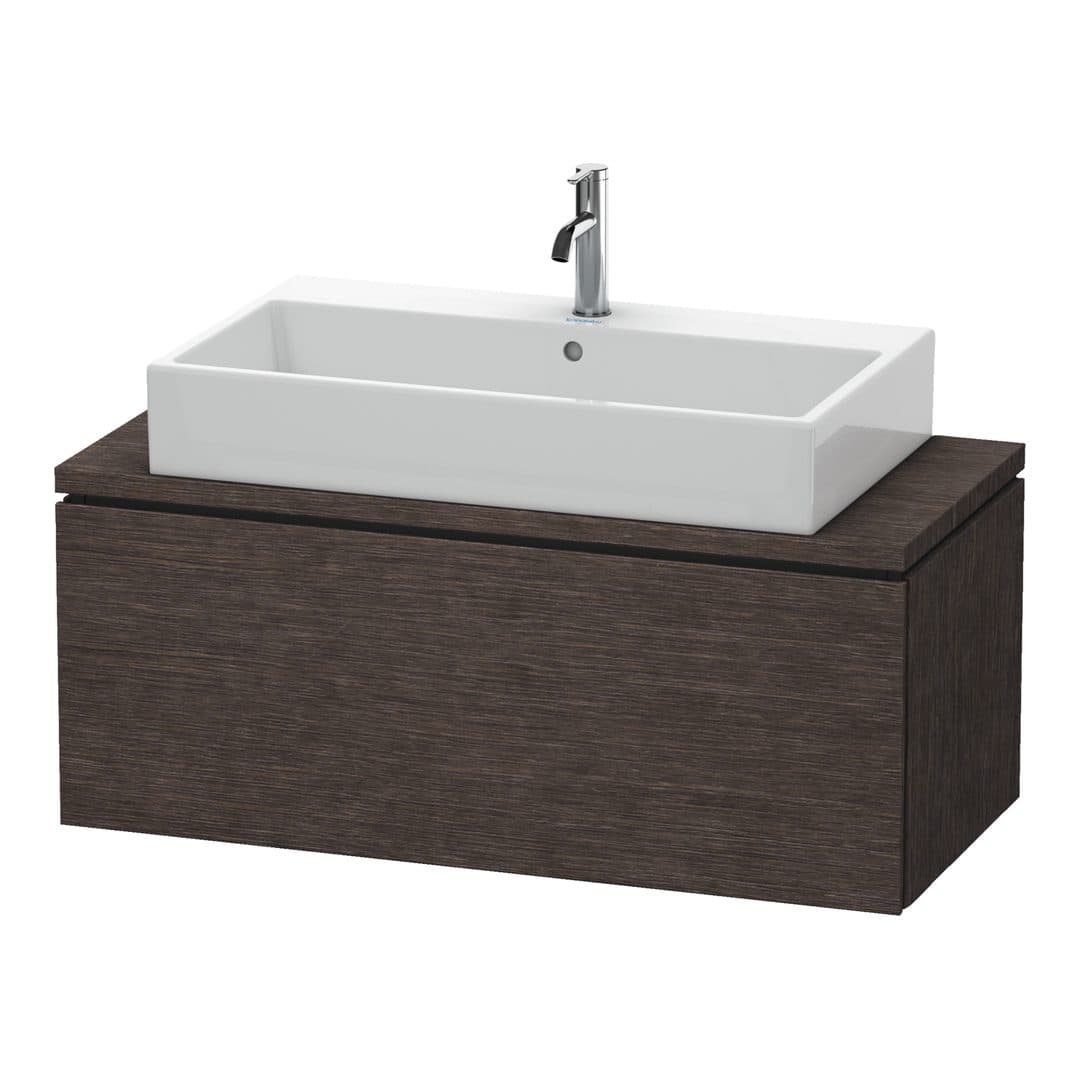 Duravit L-Cube – Έπιπλο Νιπτήρα – 1020 mm, για κονσόλα, 1 συρτάρι, νιπτήρας κέντρο, Compact – Brushed dark oak Matt, Real wood veneer (LC580407272)