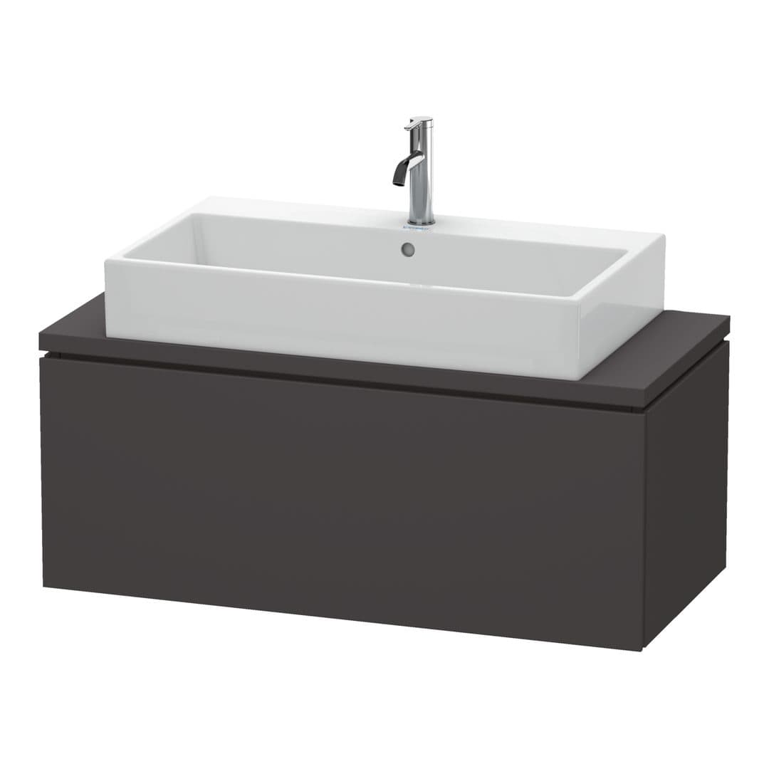 Duravit L-Cube – Έπιπλο Νιπτήρα – 1020 mm, για κονσόλα, 1 συρτάρι, νιπτήρας κέντρο, Compact – Graphite Super Matt, Decor (LC580408080)