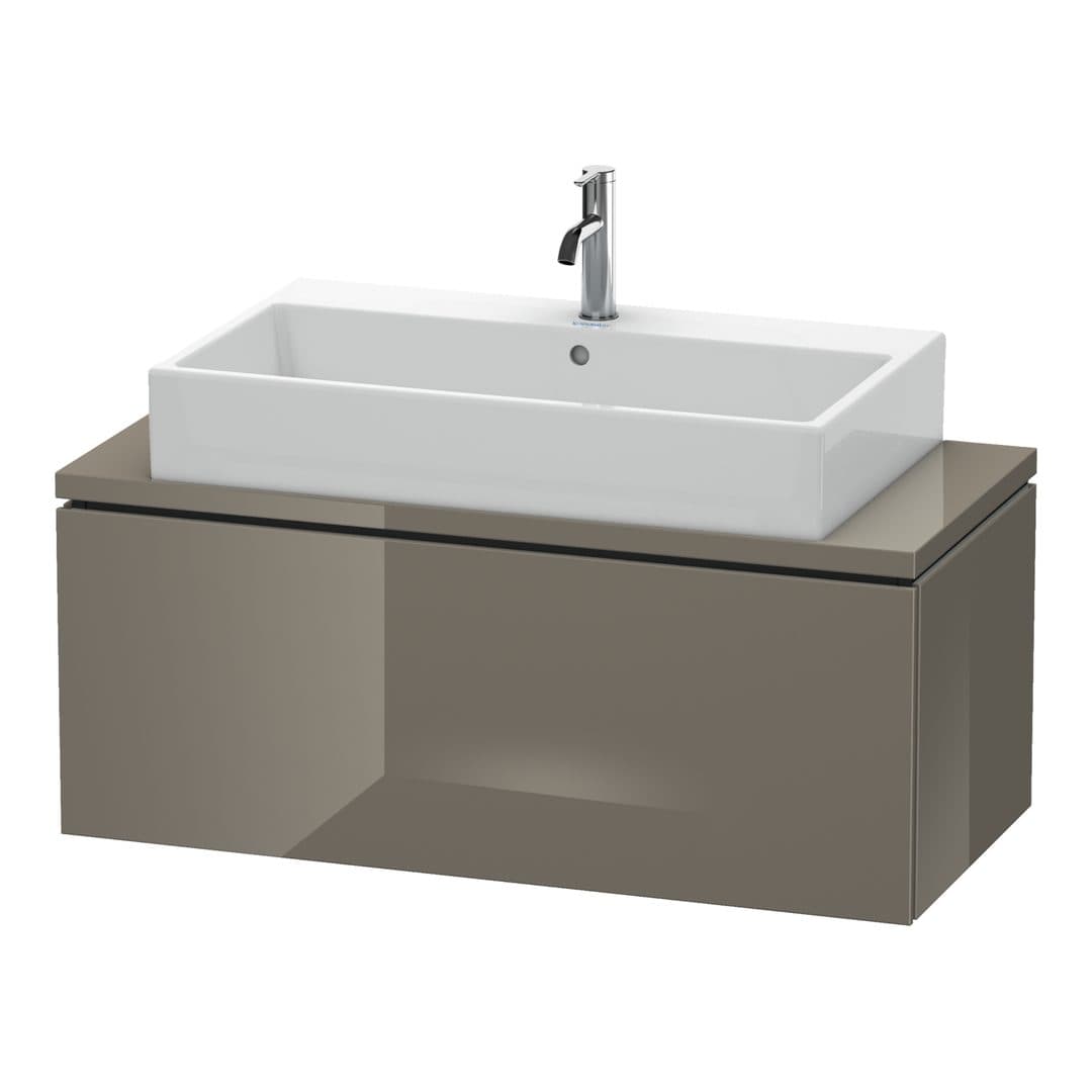 Duravit L-Cube – Έπιπλο Νιπτήρα – 1020 mm, για κονσόλα, 1 συρτάρι, νιπτήρας κέντρο, Compact – Flannel Grey High Gloss, Lacquer (LC580408989)