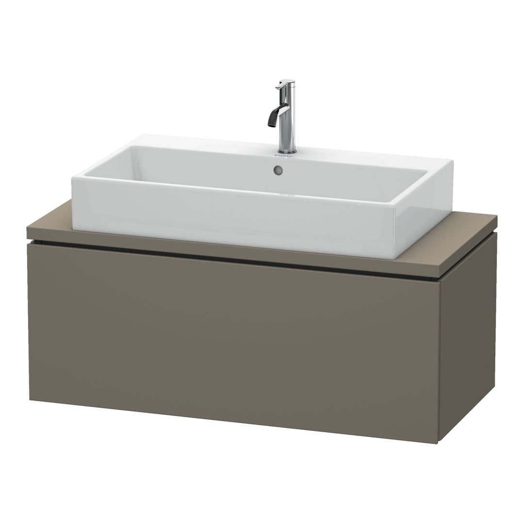 Duravit L-Cube – Έπιπλο Νιπτήρα – 1020 mm, για κονσόλα, 1 συρτάρι, νιπτήρας κέντρο, Compact – Flannel Grey Satin Matt, Lacquer (LC580409090)