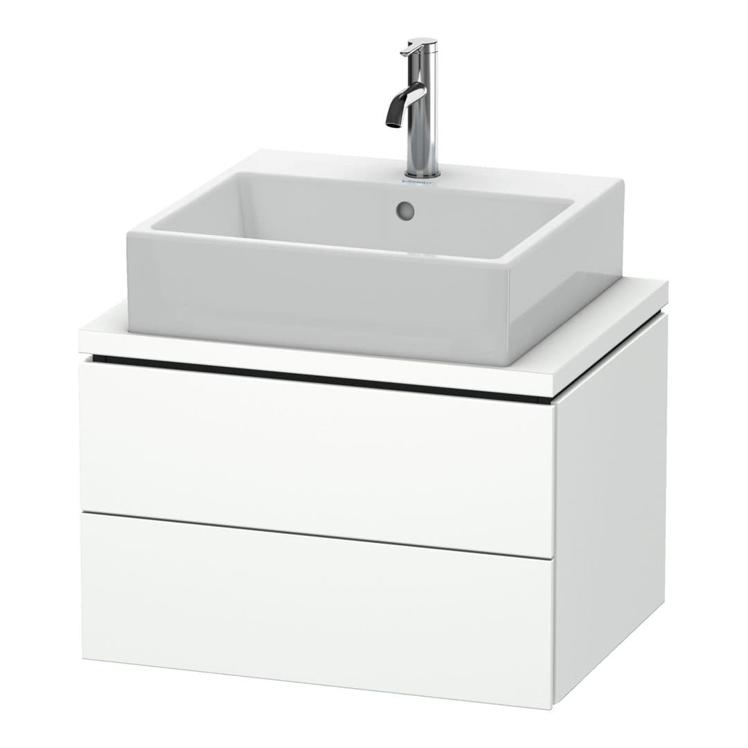 Duravit L-Cube – Έπιπλο Νιπτήρα – 620 mm, για κονσόλα, 2 συρτάρια, νιπτήρας κέντρο, Compact – White Super Matt, Decor (LC580508484)