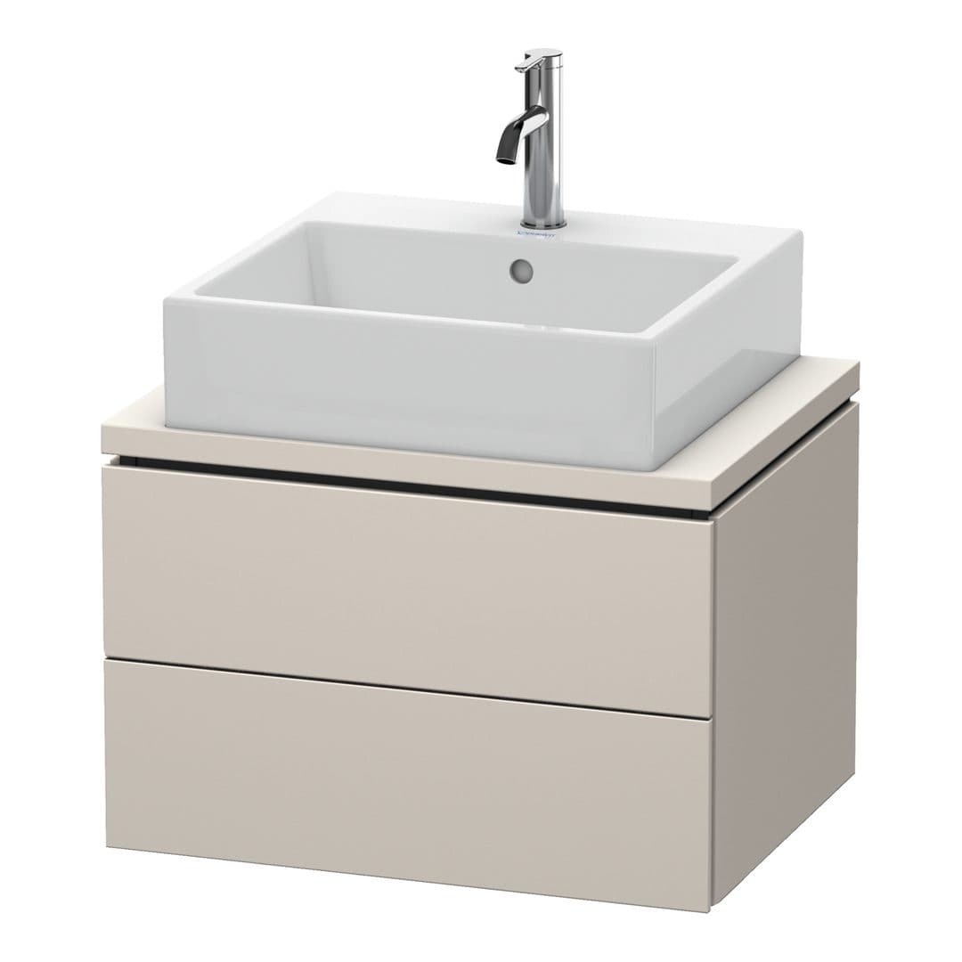 Duravit L-Cube – Έπιπλο Νιπτήρα – 620 mm, για κονσόλα, 2 συρτάρια, νιπτήρας κέντρο, Compact – Taupe Matt, Decor (LC580509191)