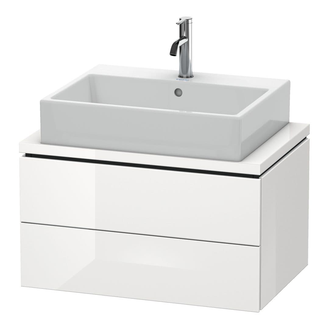 Duravit L-Cube – Έπιπλο Νιπτήρα – 720 mm, για κονσόλα, 2 συρτάρια, νιπτήρας κέντρο, Compact – White High Gloss, Decor (LC580602222)