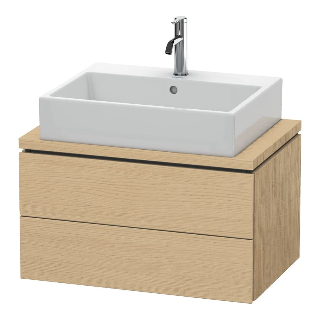 Duravit L-Cube – Έπιπλο Νιπτήρα – 720 mm, για κονσόλα, 2 συρτάρια, νιπτήρας κέντρο, Compact – Natural oak, Decor (LC580603030)