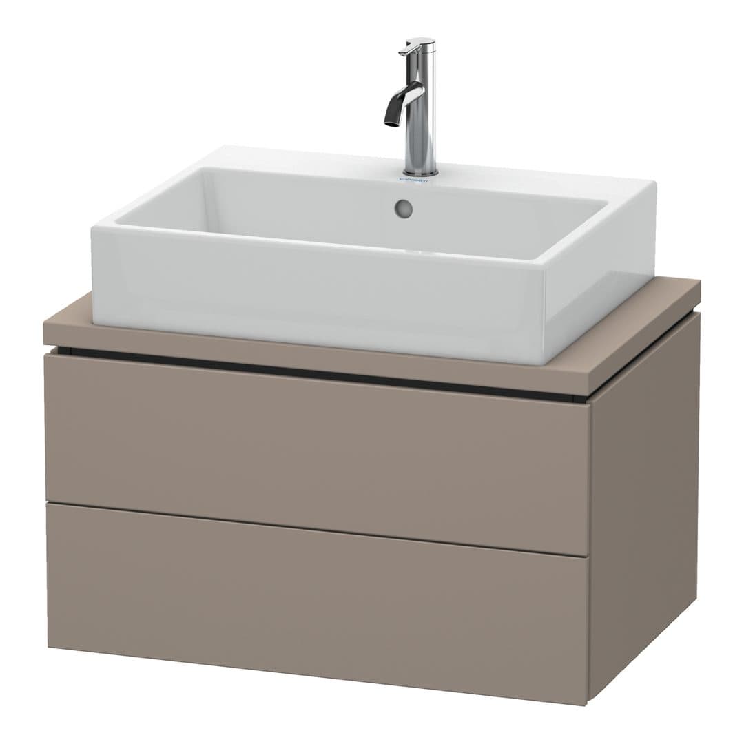 Duravit L-Cube – Έπιπλο Νιπτήρα – 720 mm, για κονσόλα, 2 συρτάρια, νιπτήρας κέντρο, Compact – Basalte Matt, Decor (LC580604343)
