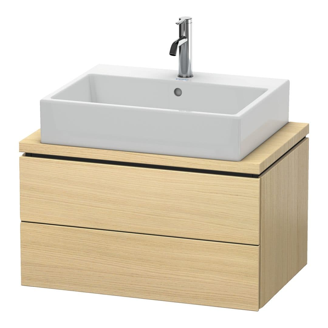 Duravit L-Cube – Έπιπλο Νιπτήρα – 720 mm, για κονσόλα, 2 συρτάρια, νιπτήρας κέντρο, Compact – Mediterranean oak Matt, Real wood veneer (LC580607171)