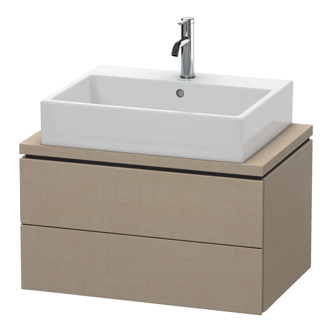 Duravit L-Cube – Έπιπλο Νιπτήρα – 720 mm, για κονσόλα, 2 συρτάρια, νιπτήρας κέντρο, Compact – Linen Matt, Decor (LC580607575)