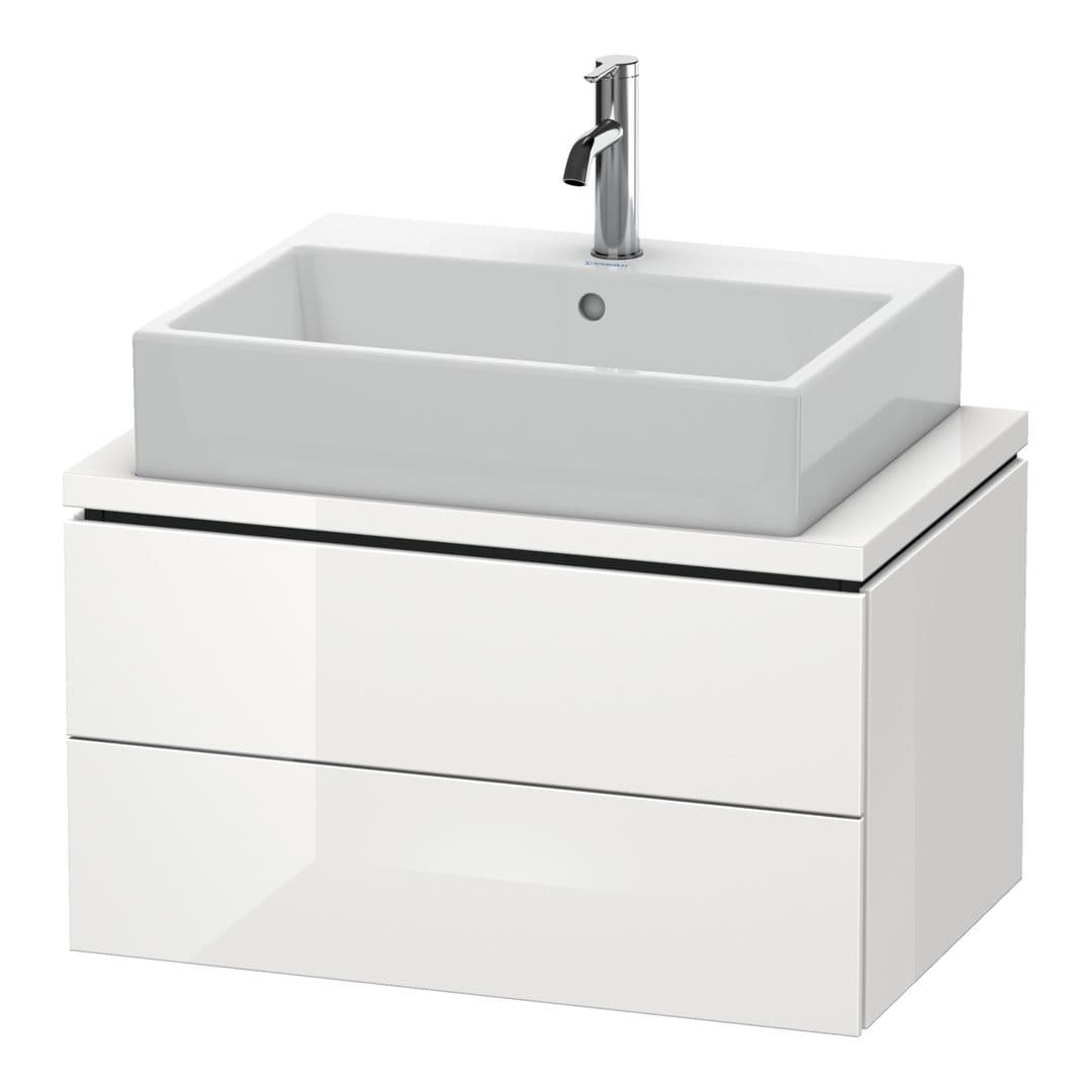 Duravit L-Cube – Έπιπλο Νιπτήρα – 720 mm, για κονσόλα, 2 συρτάρια, νιπτήρας κέντρο, Compact – White High Gloss, Lacquer (LC580608585)