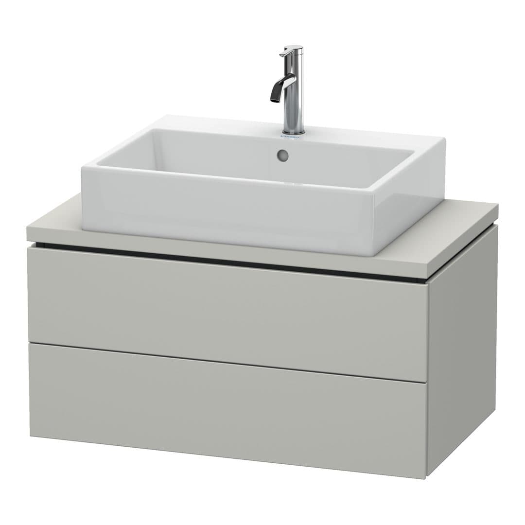 Duravit L-Cube – Έπιπλο Νιπτήρα – 820 mm, για κονσόλα, 2 συρτάρια, νιπτήρας κέντρο, Compact – Concrete grey Matt, Decor (LC580700707)