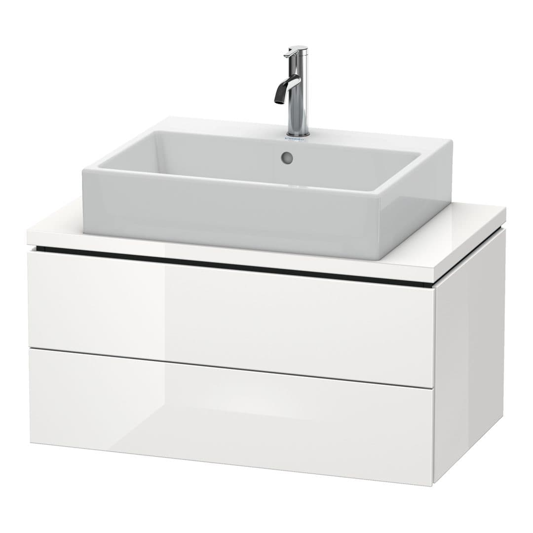 Duravit L-Cube – Έπιπλο Νιπτήρα – 820 mm, για κονσόλα, 2 συρτάρια, νιπτήρας κέντρο, Compact – White High Gloss, Decor (LC580702222)