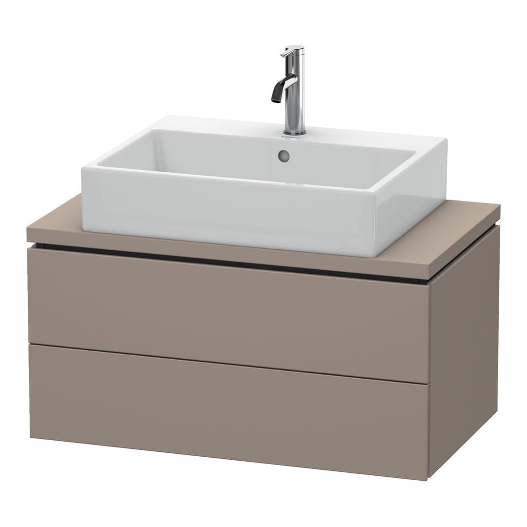Duravit L-Cube – Έπιπλο Νιπτήρα – 820 mm, για κονσόλα, 2 συρτάρια, νιπτήρας κέντρο, Compact – Basalte Matt, Decor (LC580704343)