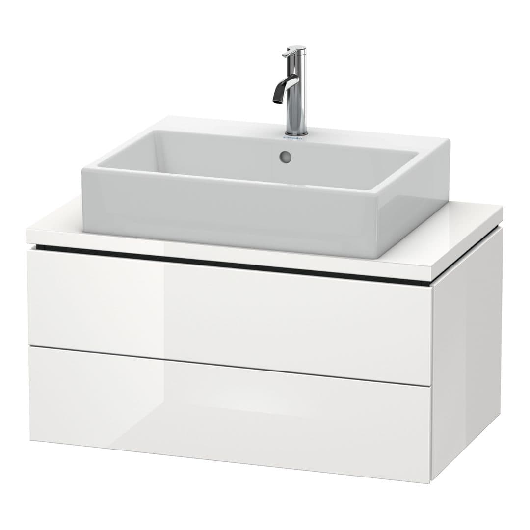 Duravit L-Cube – Έπιπλο Νιπτήρα – 820 mm, για κονσόλα, 2 συρτάρια, νιπτήρας κέντρο, Compact – White High Gloss, Lacquer (LC580708585)
