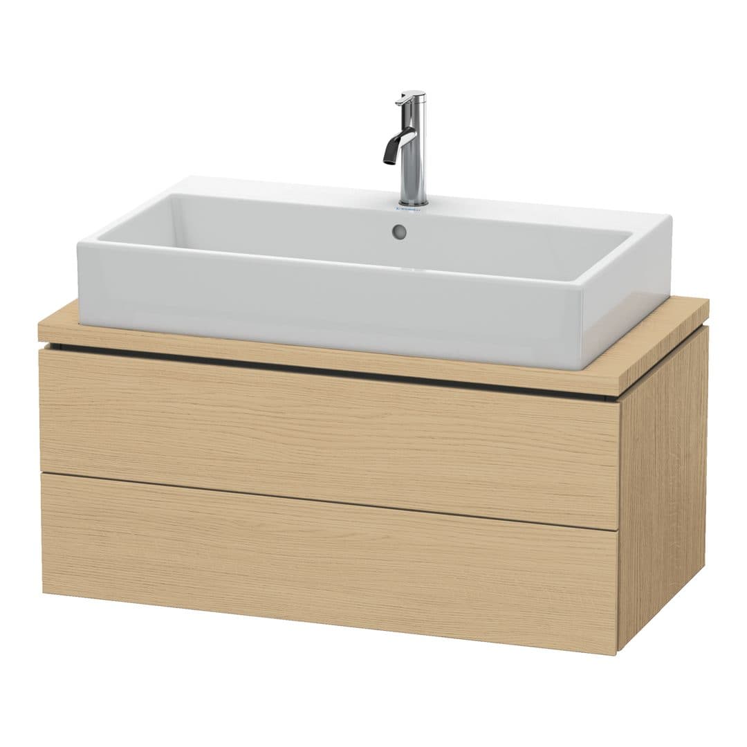 Duravit L-Cube – Έπιπλο Νιπτήρα – 920 mm, για κονσόλα, 2 συρτάρια, νιπτήρας κέντρο, Compact – Natural oak, Decor (LC580803030)