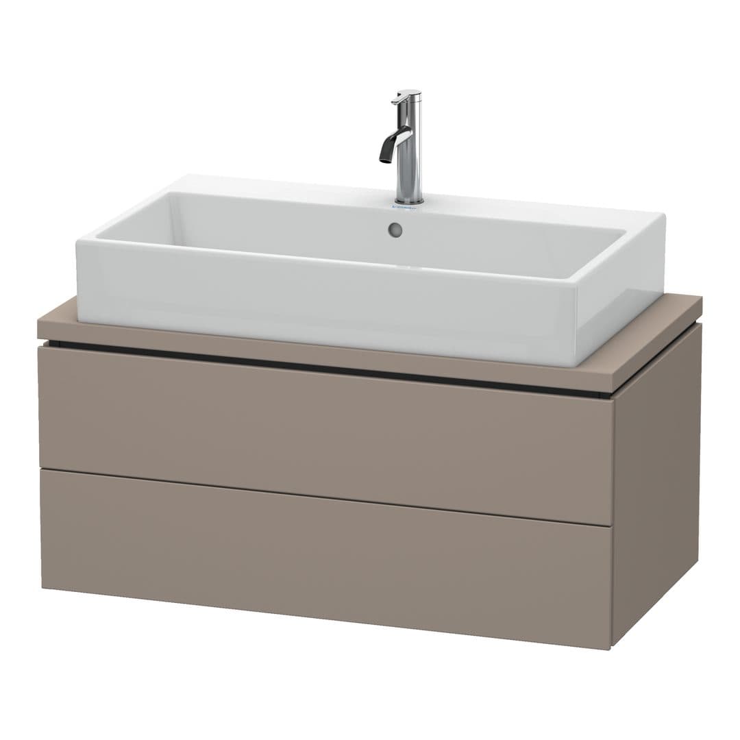 Duravit L-Cube – Έπιπλο Νιπτήρα – 920 mm, για κονσόλα, 2 συρτάρια, νιπτήρας κέντρο, Compact – Basalte Matt, Decor (LC580804343)