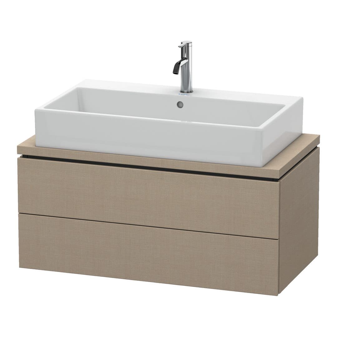 Duravit L-Cube – Έπιπλο Νιπτήρα – 920 mm, για κονσόλα, 2 συρτάρια, νιπτήρας κέντρο, Compact – Linen Matt, Decor (LC580807575)
