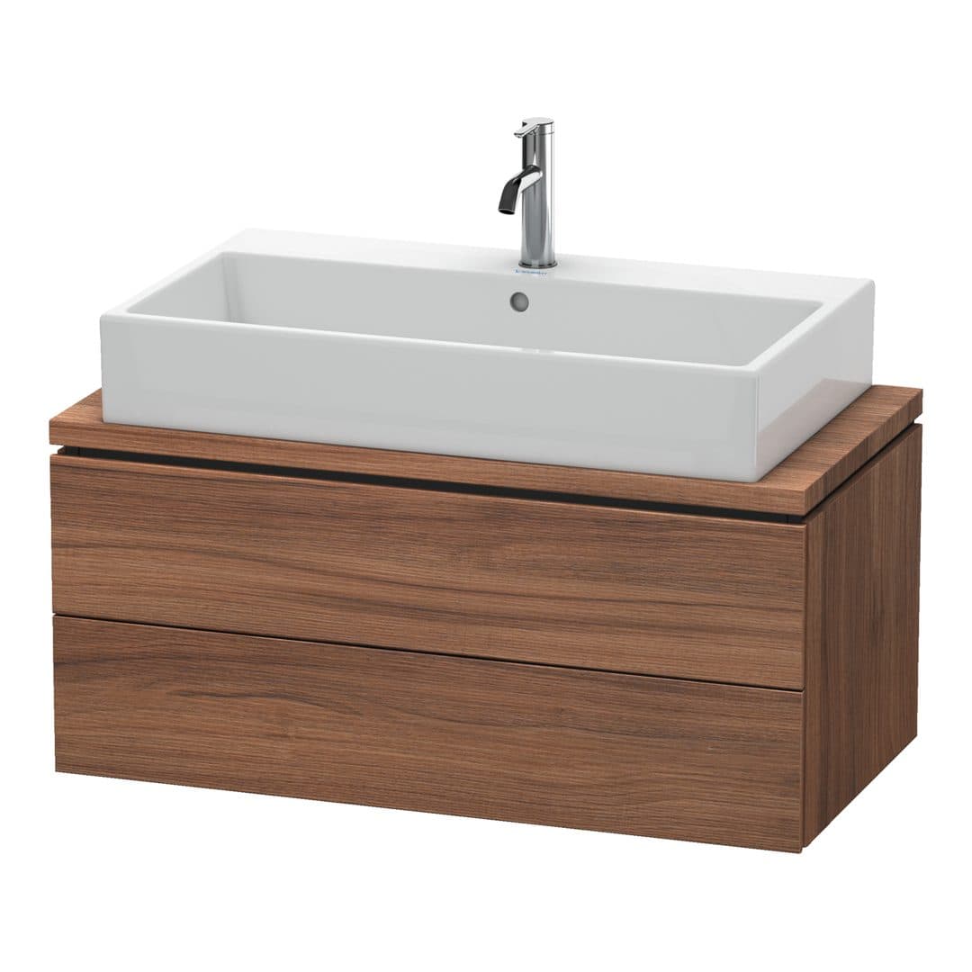 Duravit L-Cube – Έπιπλο Νιπτήρα – 920 mm, για κονσόλα, 2 συρτάρια, νιπτήρας κέντρο, Compact – Walnut Matt, Decor (LC580807979)