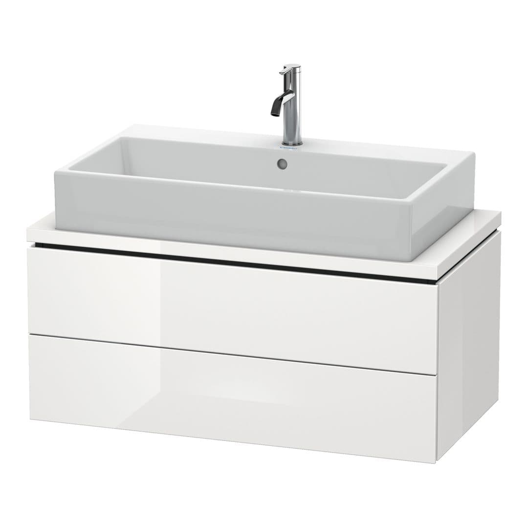 Duravit L-Cube – Έπιπλο Νιπτήρα – 920 mm, για κονσόλα, 2 συρτάρια, νιπτήρας κέντρο, Compact – White High Gloss, Lacquer (LC580808585)