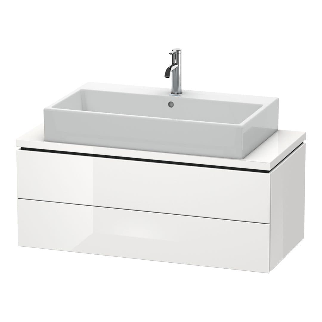Duravit L-Cube – Έπιπλο Νιπτήρα – 1020 mm, για κονσόλα, 2 συρτάρια, νιπτήρας κέντρο, Compact – White High Gloss, Decor (LC580902222)