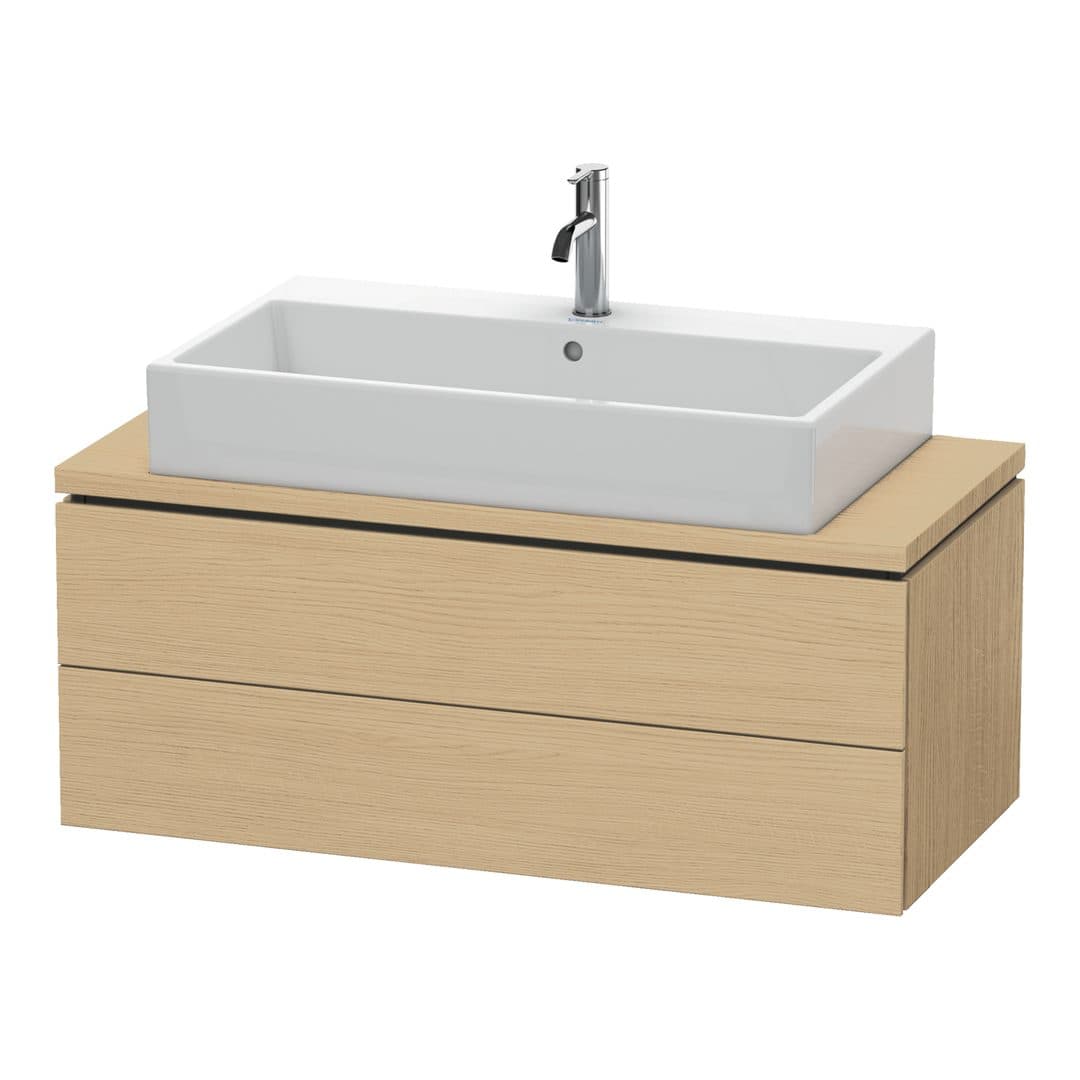 Duravit L-Cube – Έπιπλο Νιπτήρα – 1020 mm, για κονσόλα, 2 συρτάρια, νιπτήρας κέντρο, Compact – Natural oak, Decor (LC580903030)
