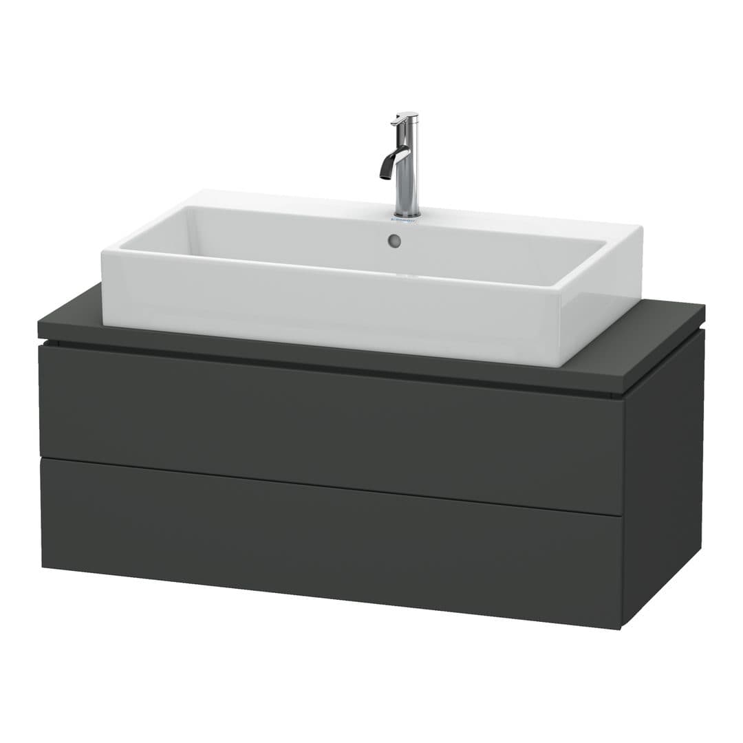 Duravit L-Cube – Έπιπλο Νιπτήρα – 1020 mm, για κονσόλα, 2 συρτάρια, νιπτήρας κέντρο, Compact – Graphite Matt, Decor (LC580904949)