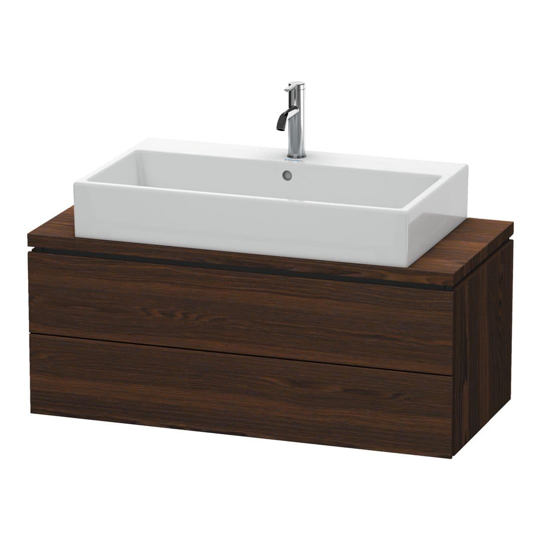 Duravit L-Cube – Έπιπλο Νιπτήρα – 1020 mm, για κονσόλα, 2 συρτάρια, νιπτήρας κέντρο, Compact – Brushed walnut Matt, Real wood veneer (LC580906969)