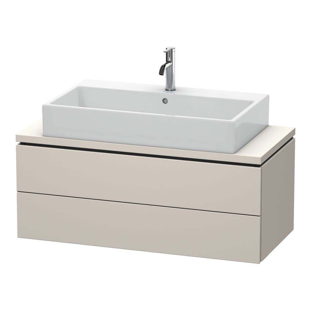 Duravit L-Cube – Έπιπλο Νιπτήρα – 1020 mm, για κονσόλα, 2 συρτάρια, νιπτήρας κέντρο, Compact – Taupe Super Matt, Decor (LC580908383)