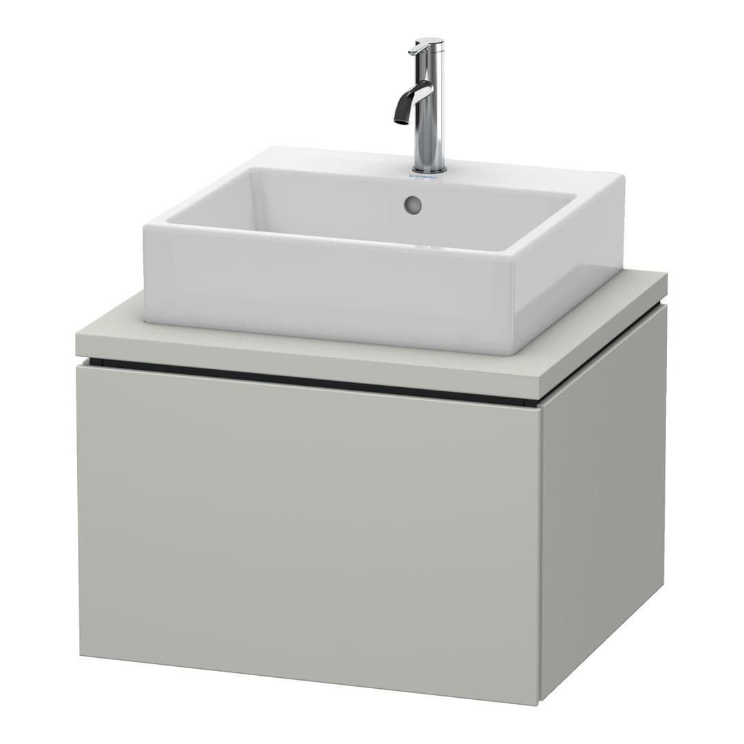 Duravit L-Cube – Έπιπλο Νιπτήρα – 620 mm, για κονσόλα, 1 συρτάρι, νιπτήρας κέντρο – Concrete grey Matt, Decor (LC581000707)