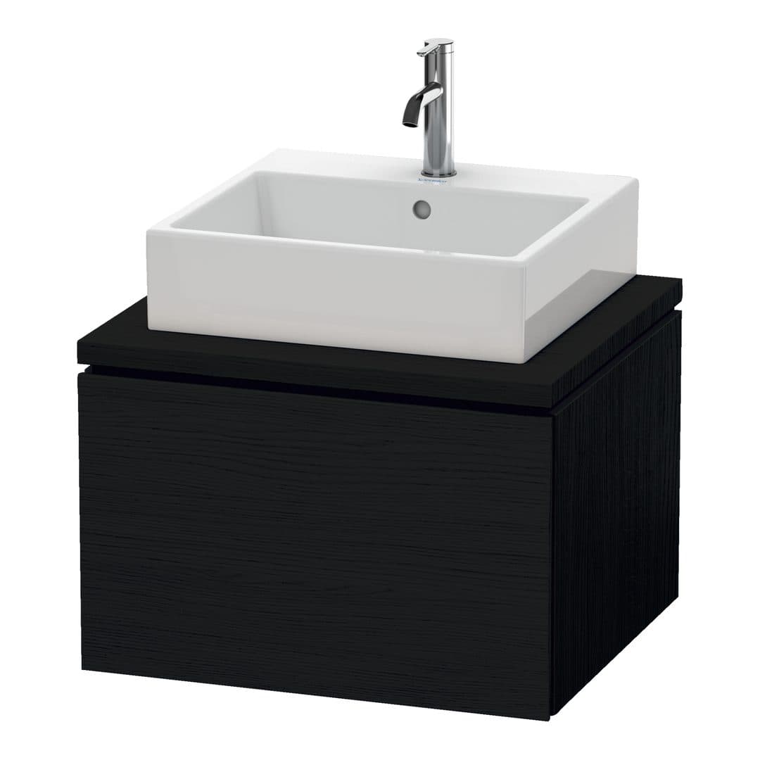 Duravit L-Cube – Έπιπλο Νιπτήρα – 620 mm, για κονσόλα, 1 συρτάρι, νιπτήρας κέντρο – Black oak Matt, Decor (LC581001616)