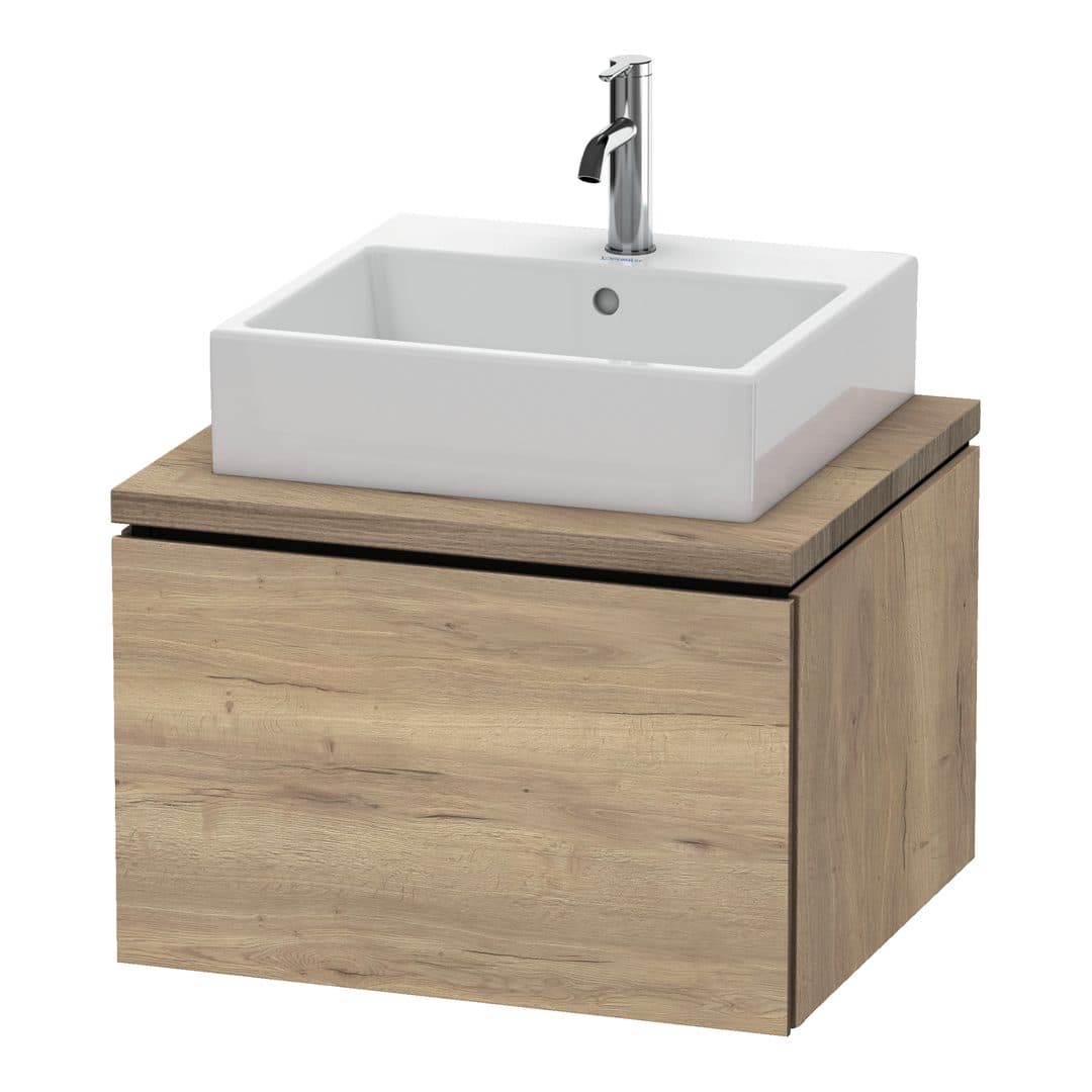 Duravit L-Cube – Έπιπλο Νιπτήρα – 620 mm, για κονσόλα, 1 συρτάρι, νιπτήρας κέντρο – Marbled Oak Matt, Decor (LC581005555)