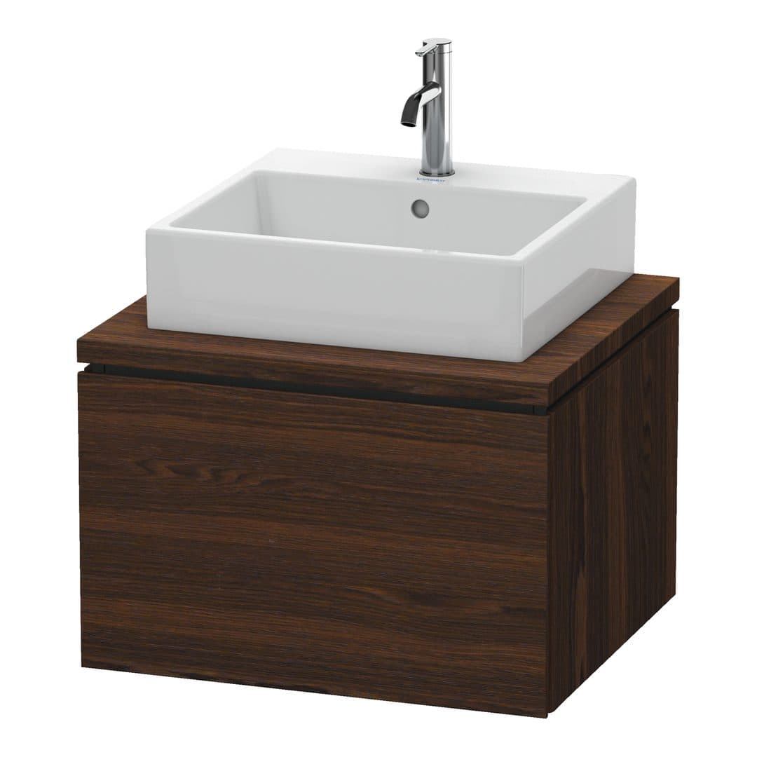 Duravit L-Cube – Έπιπλο Νιπτήρα – 620 mm, για κονσόλα, 1 συρτάρι, νιπτήρας κέντρο – Brushed walnut Matt, Real wood veneer (LC581006969)