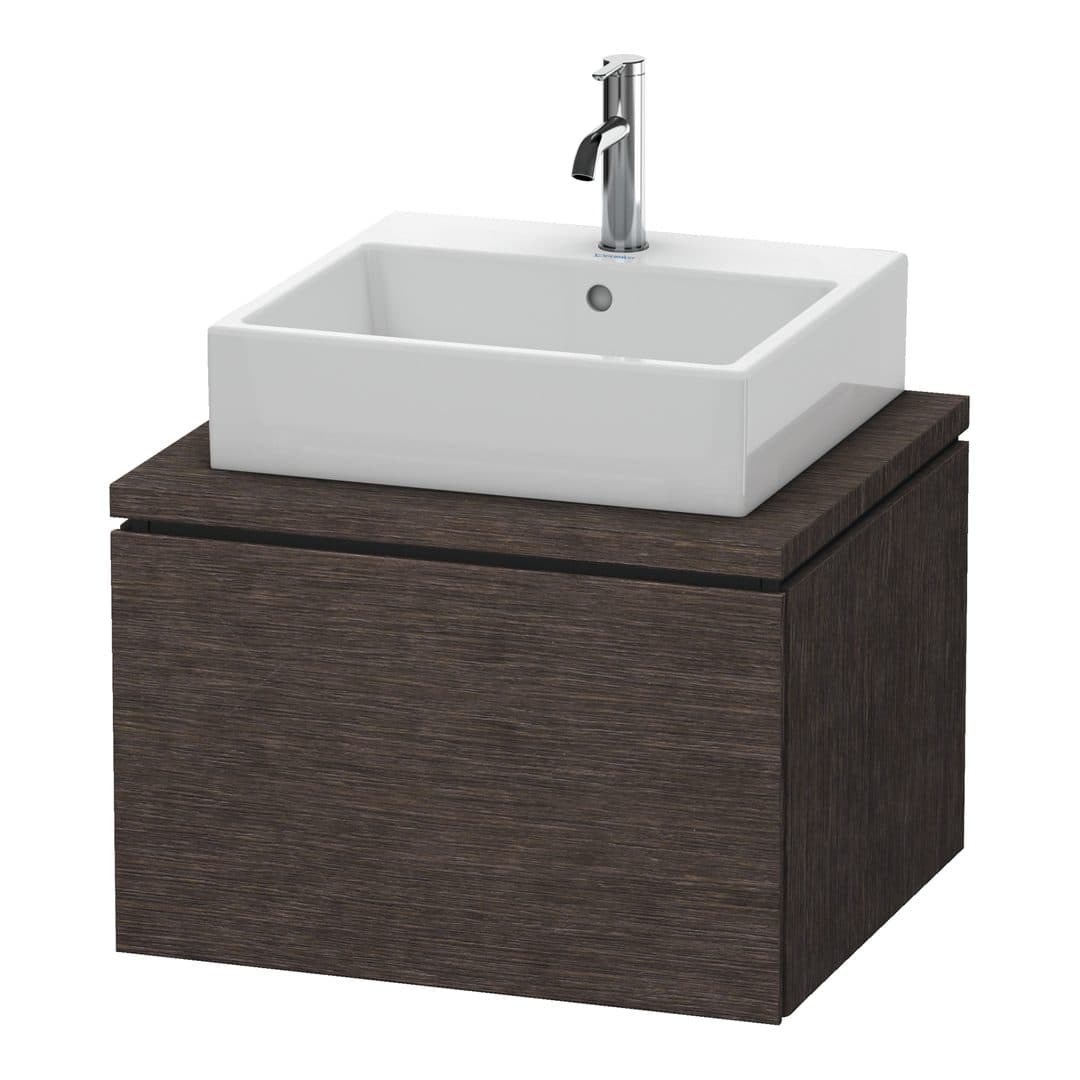 Duravit L-Cube – Έπιπλο Νιπτήρα – 620 mm, για κονσόλα, 1 συρτάρι, νιπτήρας κέντρο – Brushed dark oak Matt, Real wood veneer (LC581007272)