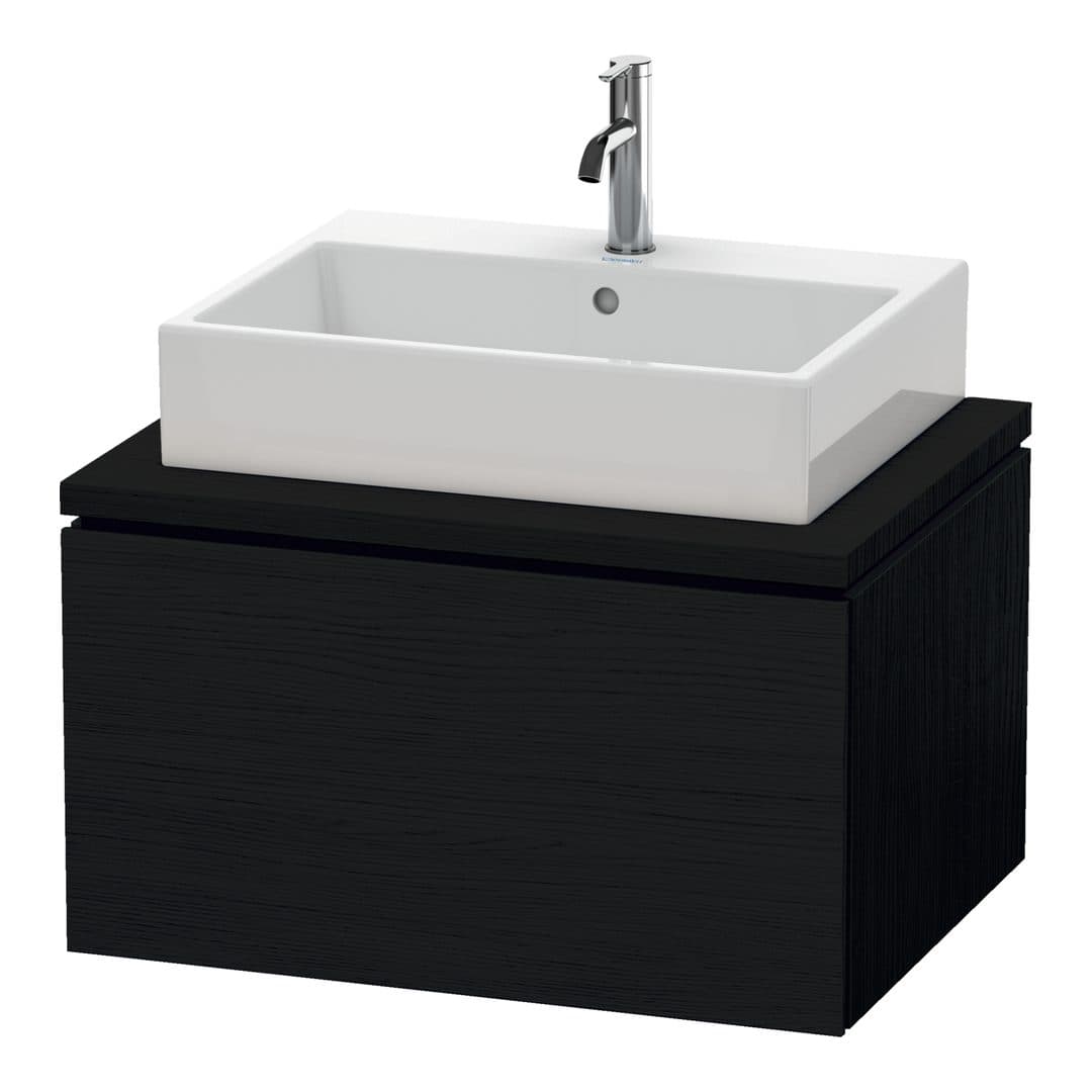 Duravit L-Cube – Έπιπλο Νιπτήρα – 720 mm, για κονσόλα, 1 συρτάρι, νιπτήρας κέντρο – Black oak Matt, Decor (LC581101616)