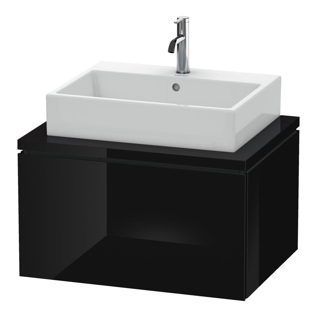 Duravit L-Cube – Έπιπλο Νιπτήρα – 720 mm, για κονσόλα, 1 συρτάρι, νιπτήρας κέντρο – Black High Gloss, Lacquer (LC581104040)
