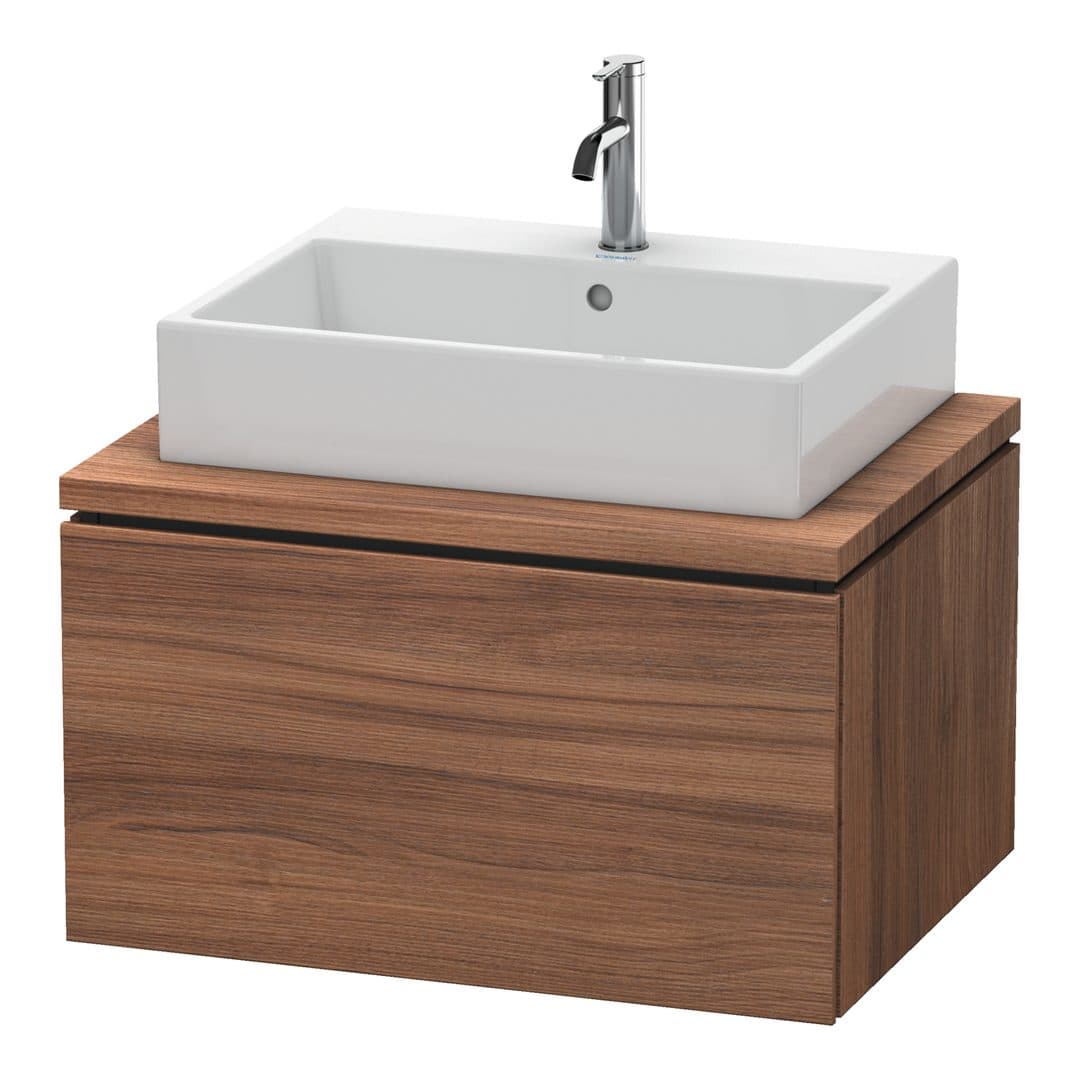 Duravit L-Cube – Έπιπλο Νιπτήρα – 720 mm, για κονσόλα, 1 συρτάρι, νιπτήρας κέντρο – Walnut Matt, Decor (LC581107979)