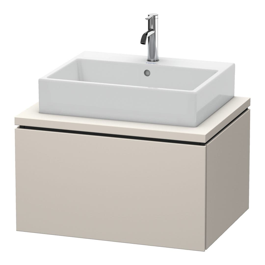 Duravit L-Cube – Έπιπλο Νιπτήρα – 720 mm, για κονσόλα, 1 συρτάρι, νιπτήρας κέντρο – Taupe Super Matt, Decor (LC581108383)