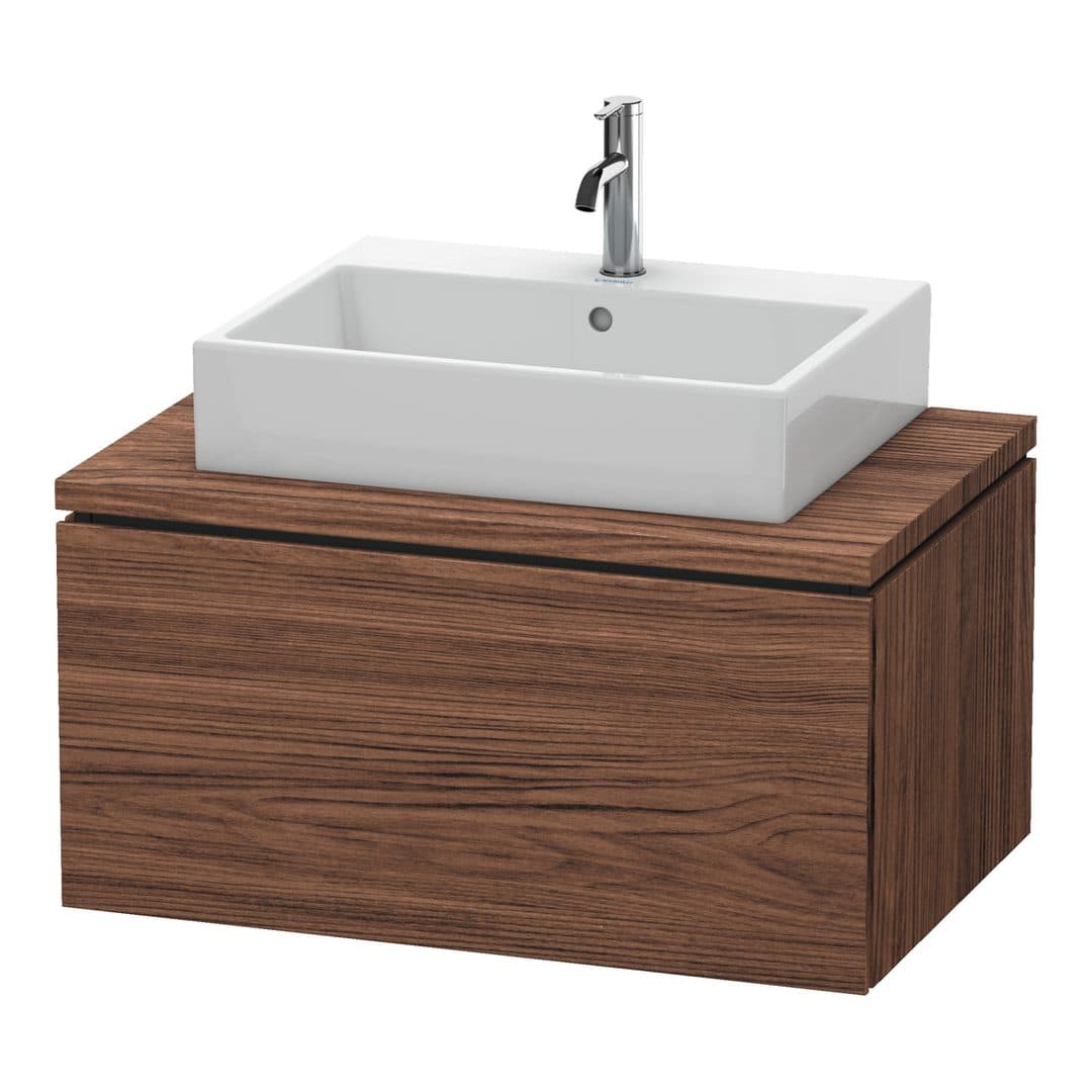 Duravit L-Cube – Έπιπλο Νιπτήρα – 820 mm, για κονσόλα, 1 συρτάρι, νιπτήρας κέντρο – Walnut dark Matt, Decor (LC581202121)