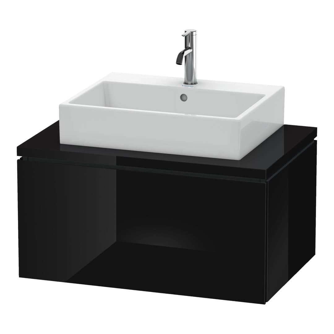 Duravit L-Cube – Έπιπλο Νιπτήρα – 820 mm, για κονσόλα, 1 συρτάρι, νιπτήρας κέντρο – Black High Gloss, Lacquer (LC581204040)