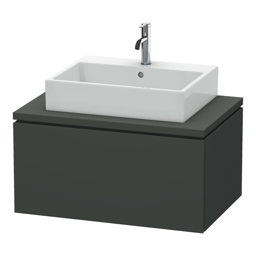 Duravit L-Cube – Έπιπλο Νιπτήρα – 820 mm, για κονσόλα, 1 συρτάρι, νιπτήρας κέντρο – Graphite Matt, Decor (LC581204949)