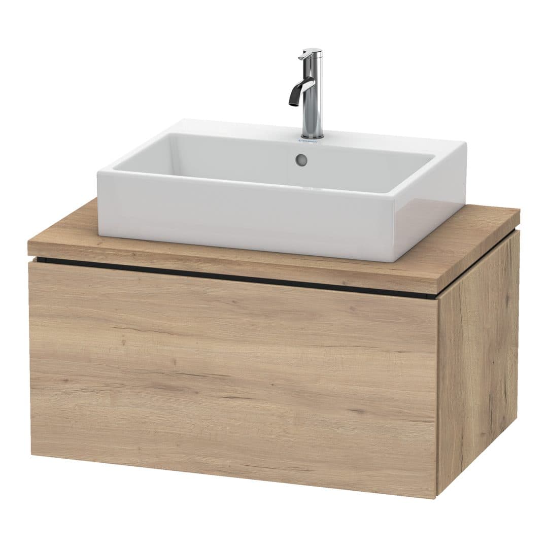 Duravit L-Cube – Έπιπλο Νιπτήρα – 820 mm, για κονσόλα, 1 συρτάρι, νιπτήρας κέντρο – Marbled Oak Matt, Decor (LC581205555)