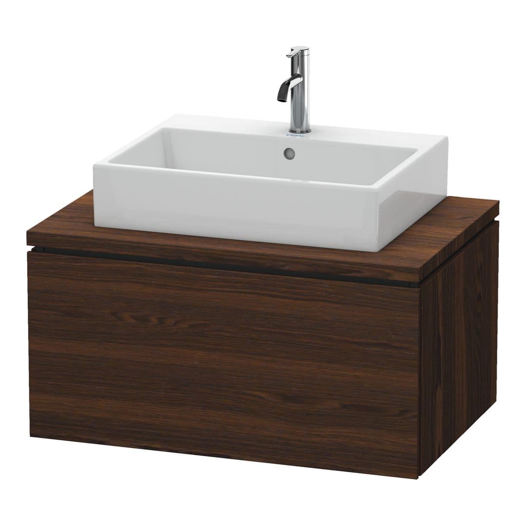 Duravit L-Cube – Έπιπλο Νιπτήρα – 820 mm, για κονσόλα, 1 συρτάρι, νιπτήρας κέντρο – Brushed walnut Matt, Real wood veneer (LC581206969)