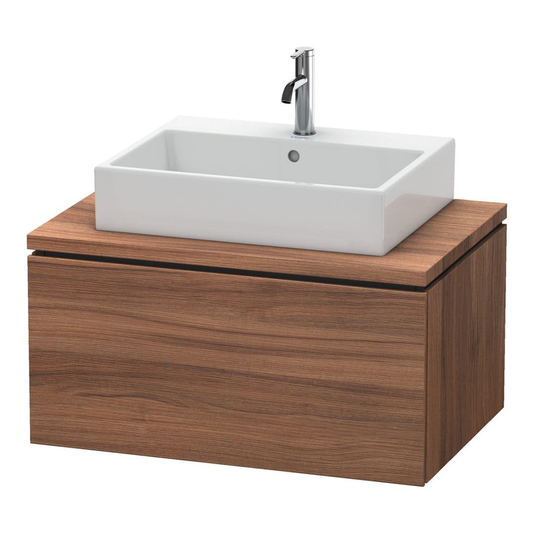 Duravit L-Cube – Έπιπλο Νιπτήρα – 820 mm, για κονσόλα, 1 συρτάρι, νιπτήρας κέντρο – Walnut Matt, Decor (LC581207979)