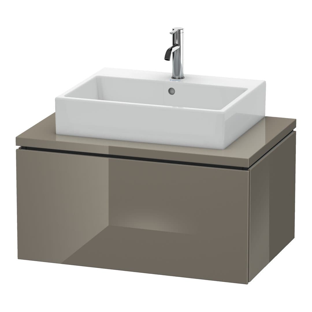 Duravit L-Cube – Έπιπλο Νιπτήρα – 820 mm, για κονσόλα, 1 συρτάρι, νιπτήρας κέντρο – Flannel Grey High Gloss, Lacquer (LC581208989)